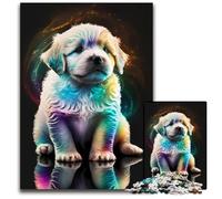 Puzzle di cuccioli colorati e carini, 1000 pezzi per adulti, rompicapo per adolescenti, regalo perfetto per le feste, 50x75CM/19,68x29,52 pollici