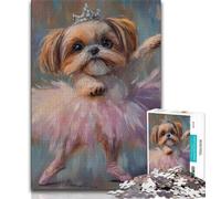 Puzzle di danza classica con cani per adolescenti, aiuta il cervello ad allenarsi Giocattoli avvincenti per coltivare la pazienza Un'opera d'arte 50x75cm