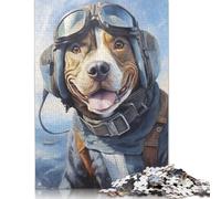 Puzzle di decompressione a forma di pilota Pitbull, 100% in cartone riciclato, per adulti, adolescenti, regali per la festa del papà, 1000 pezzi (75x50 cm)
