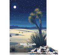 Puzzle di decompressione del Parco nazionale White Sands, puzzle in cartone riciclato al 100% per adulti, regali di Natale, 1000 pezzi (38x26 cm)