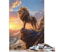 Puzzle di decompressione "Leoni, Alba e Maestà", puzzle rettangolare in carta per bambini e adulti dai 12 anni in su, regali di Natale, 1000 pezzi (75x50 cm)