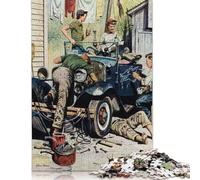 Puzzle di decompressione per la riparazione dell'auto, puzzle in cartone riciclato al 100% per adulti, regali di Natale, 1000 pezzi (38x26 cm)