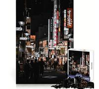 Puzzle di difficile costruzione "Scena notturna di strada in Giappone" per adulti, 1000 pezzi, stimola la memoria, gioco rilassante, taglio di alta qualità, regalo perfetto (38x26cm)