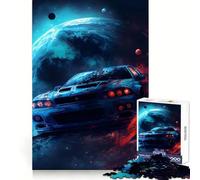 Puzzle di difficile costruzione "Space Car Skyline" per adulti, 1000 pezzi, puro gioco di logica, attività per la casa, taglio netto, regalo adorabile (50x75cm)