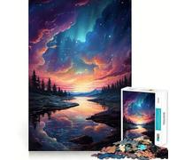 Puzzle di difficile risoluzione "Fiume sotto un cielo epico" per adulti, 1000 pezzi, gioco di logica fine, divertente e rilassante, bordi puliti, regalo premuroso (50x75cm)