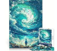 Puzzle di difficile risoluzione "Gli oceani abbracciano" per adulti, 1000 pezzi, gioco di logica solido, semplice e divertente, taglio di precisione, regalo di Natale (50x75cm)