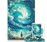 Puzzle di difficile risoluzione "Gli oceani abbracciano" per adulti, 1000 pezzi, gioco di logica solido, semplice e divertente, taglio di precisione, regalo di Natale (50x75cm)