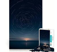 Puzzle di difficile risoluzione "Scie di stelle sull'oceano di notte" per adulti, 1000 pezzi, stimola la memoria, favorisce la calma e la fuga, bordi stretti, regalo speciale 38x26cm
