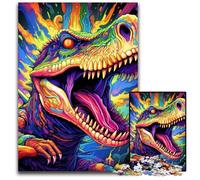 Puzzle di dinosauri da 1000 pezzi per adulti, puzzle in legno per adulti, ideale come decorazione fai da te e come regalo rompicapo, 50x75CM/19,68x29,52 pollici.
