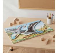 Puzzle Di Dinosauri In Legno. Impara Le Forme. Puzzle Educativo Sui Dinosauri,