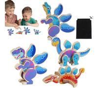 Puzzle di Dinosauri per, di Dinosauro in Legno,Puzzle magnetici in Legno per | Giocattoli Puzzle Animali 4X con Borsa di Conservazione, Giocattoli Divertenti di Costruzione per l'educazione