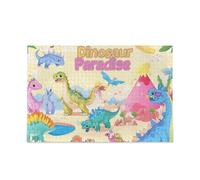 Puzzle di dinosauro giallo dei cartoni animati per anziani stuzzicare il cervello divertente e perfetto giochi divertenti perfetti per serate di gioco puzzle per adulti 1000 pezzi