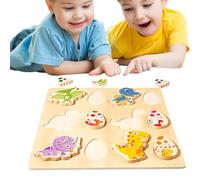Puzzle di dinosauro in legno, puzzle per | Giocattoli di puzzle a forma di di dinosauro in legno,Simpatici puzzle di animali del fumetto, giocattoli educativi precoci per le capacità motorie
