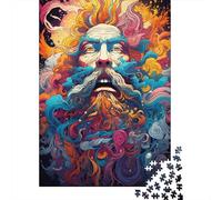 Puzzle di dio psichedelico colorato fai da te, puzzle di cartone premium per donne, uomini, regali per la festa dei bambini, 1000 pezzi (75x50 cm)