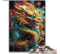 Puzzle di draghi cinesi per adolescenti, 1000 pezzi, regalo di compleanno per trascorrere il tempo in casa, regali, arte murale per 14+ anni (50x75cm)