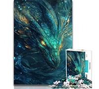Puzzle di draghi misteriosi per adolescenti con pezzi completamente interconnessi di forma casuale per ragazzi dai 14 anni in su (26x38cm)