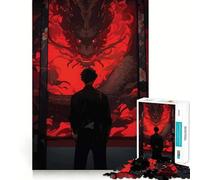 Puzzle di drago anime per adulti,1000 pezzi,gioco di memoria,montaggio sicuro e stabile,gioco significativo per costruire connessioni (38x52cm)