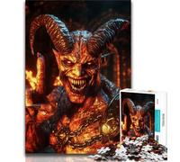 Puzzle di drago demoniaco per adolescenti, 1000 pezzi, gioco stimolante e decorazione da parete per famiglie, regali unici per compleanno e Natale (75x50cm)