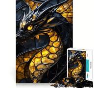Puzzle di drago in vetro colorato da 1000 pezzi per adulti, gioco stimolante per la mente, per momenti di relax, opera d'arte da collezione 38x26cm