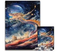 Puzzle di Dragoni della Galassia 1000 pezzi per adulti, puzzle in legno per adulti, attività per famiglie, rompicapo, arredamento per la casa, regalo di Natale 50x75CM/19,68x29,52 pollici