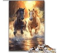 Puzzle di due cavalli per adolescenti, puzzle da 2000 pezzi, giochi rilassanti che rafforzano l'amore tra coppie per bambini dai 14 anni (70x100cm)