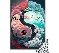 Puzzle di eclissi lunare Yin e Yang per adulti, puzzle da 1000 pezzi per adolescenti, gioco educativo, giocattolo, regali di Natale, 1000 pezzi (75x50 cm)