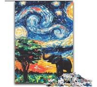 Puzzle di Elefante nel Cielo Notturno per Adolescenti 2000, per 14+ Allena il Tuo Cervello e le Tue Mani, Regali di Natale (70x100cm)