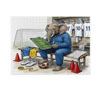 Puzzle di elefante stagione calcistica 2026 per adulti, 500 pezzi, pronti per la partita, puzzle in legno con animali selvatici, decorazione sportiva per l'intrattenimento domestico