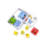 Puzzle di Espressione del Viso,Cubo di Legno Che Abbina il Puzzle di Espressione ai Blocchi Montessori Gioco Cubi Emozioni Divertente Gioco da Tavolo Montessori Educativi Matching Blocks per Bambini