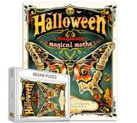 Puzzle di farfalla di Halloween per adulti 1000 pezzi falene puzzle per serate di gioco puzzle d'arte unica per impegnativo gioco di attività familiare fai da te puzzle decorazione per la casa regali