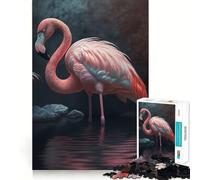 Puzzle di fenicotteri rosa da 1000 pezzi per adulti, gioco cognitivo da assemblare insieme, divertente pezzo da collezione (50x75cm)