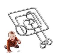 Puzzle di filo metallico,8 pezzi Test Mind Game Giocattoli Puzzle | Smooth Brain Teaser Puzzle Sicuro Multifunzionale