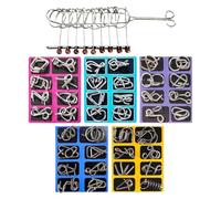 Puzzle Di Filo Metallico - Gioco Di Metal Ad Incastro | 41 Pezzi Set 18x14cm Rompicapo 500g Anello Cinese Giocattolo Magico Per Il Regalo Del Partito Bambini Adulti Mind Test Challenge