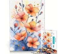 Puzzle di fiori ad acquerello da 1000 pezzi,gioco creativo per sviluppare le capacità cognitive,componenti robusti e facili da tagliare,ideale da portare in viaggio,gioco per allenare la mente