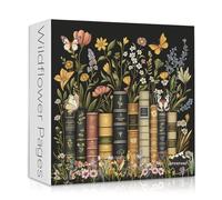 Puzzle di fiori di campo per adulti, 1000 pezzi, PICKFORU Wildflower Pages Jigsaw Puzzle, Puzzle di libri vintage per gli amanti dei libri, puzzle di fiori floreali come decorazione per la casa