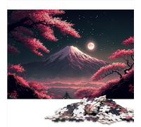 Puzzle di fiori di ciliegio giapponesi per adulti Puzzle da 1000 pezzi per adulti Puzzle in legno per adulti Gioco di puzzle per famiglie per bambini （50x75 cm）
