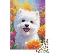 Puzzle di fiori e cani per famiglie, giochi stimolanti, puzzle in cartone riciclato al 100% per bambini adulti, regalo di compleanno, 1000 pezzi (75x50 cm)