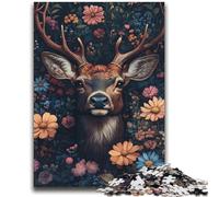 Puzzle di fiori e cervi per adolescenti, 2000 puzzle, giocattoli avvincenti per la decorazione della casa (70x100cm)