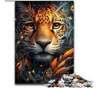 Puzzle di fiori e leopardi per adolescenti, puzzle da 1000 pezzi, giochi rilassanti che migliorano l'amore tra coppie per bambini dai 14 anni in su (26x38cm)