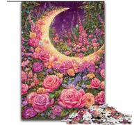 Puzzle di fiori e luna per adolescenti, attività divertenti per la famiglia a casa, regalo di compleanno, regali da viaggio (26x38cm)