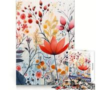 Puzzle di fiori fantasiosi da 1000 pezzi per adulti, ideale per concentrazione, relax e svago, con taglio liscio e grazioso, un regalo perfetto (38x26cm)