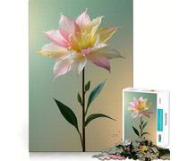 Puzzle di fiori rosa e gialli da 1000 pezzi per adulti, gioco cognitivo, divertente da assemblare, pezzo da collezione (50x75cm)
