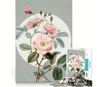 Puzzle di fiori Rosa Lucida splendente da 1000 pezzi per adolescenti, gioco che stimola la logica e favorisce il gioco rilassante, con bordi di alta qualità e oggetto da collezione 38x26cm