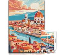 Puzzle di Firenze, Italia, per adolescenti, 1000 pezzi, apprendimento attraverso il gioco, regalo sentito per occasioni speciali, dimensioni 50x75cm