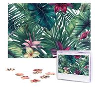 Puzzle di foglie tropicali puzzle in legno da 1000 pezzi puzzle con immagine personalizzata puzzle puzzle personalizzato per matrimonio adulto