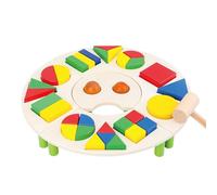 Puzzle di Forme per Bambini Piccoli - Puzzle sensoriale Geometrico in Legno | Giocattolo educativo con pomello Grande - attività per l'apprendimento in età prescolare, Sviluppo cognitivo, G