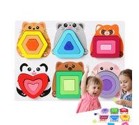 Puzzle di forme versatili, gioco di logica geometrico per bambini dai 3 anni in su, puzzle in legno, per viaggi, casa, vacanze, sala giochi, asilo e lezioni a casa
