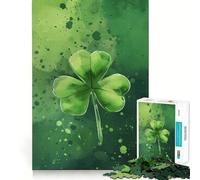 Puzzle di fortuna per adulti da 1000 pezzi, ideale per il giorno di San Patrizio, con design elegante e rilassante, dai tagli nitidi e unici 38x52cm