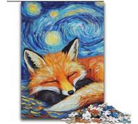 Puzzle di Fox Night Sky per adolescenti, puzzle da 2000 pezzi, arte interessante, riduzione dello stress, lista dei desideri con Babbo Natale per età 14 anni (70x100cm)