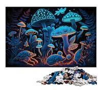 Puzzle di funghi magici da 1000 pezzi per adulti, puzzle impegnativi, rompicapo fai da te per adolescenti, 50x75CM/19,68x29,52 pollici